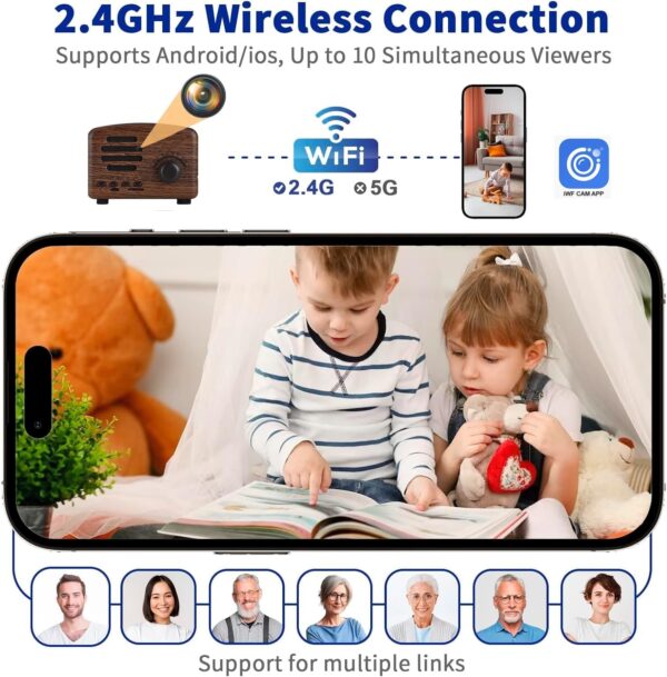 4K Spy WiFi Bluetooth Speaker Full HD 1080P Audio Video Recorder for Home and Office FM Radio with Inbuilt 32GB SD Card - Image 2