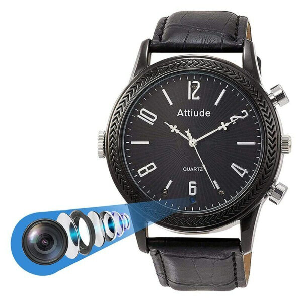 SPY CAMER Ultra HD IR Night Vision Waterproof Watch DVR HD Hidden 1080P Camera with 2 Hours Battery Backup and 32 GB Memory Card