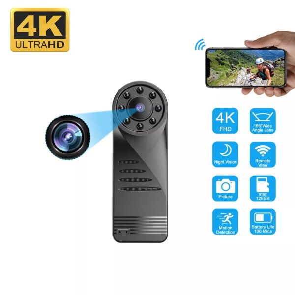 Mini Wireless Camera Small Hidden Spy Indoor Camera for Home Security WiFi Little Dash Camera Outdoor Micro Body Camera/Car/Nanny/Pet/Kids/Shop Cam