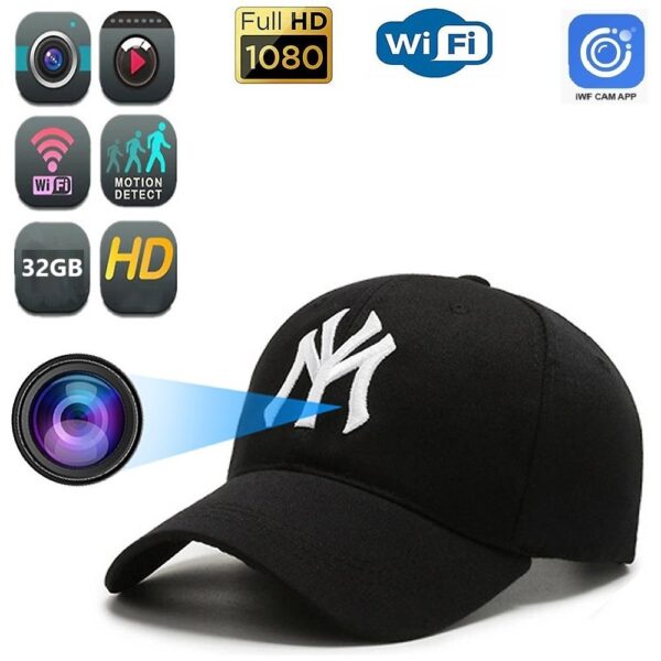 Hd 1080p Wearable Baseball Hat Camera Fashion Baseball Cap Wifi Camera For Outdoors Travel